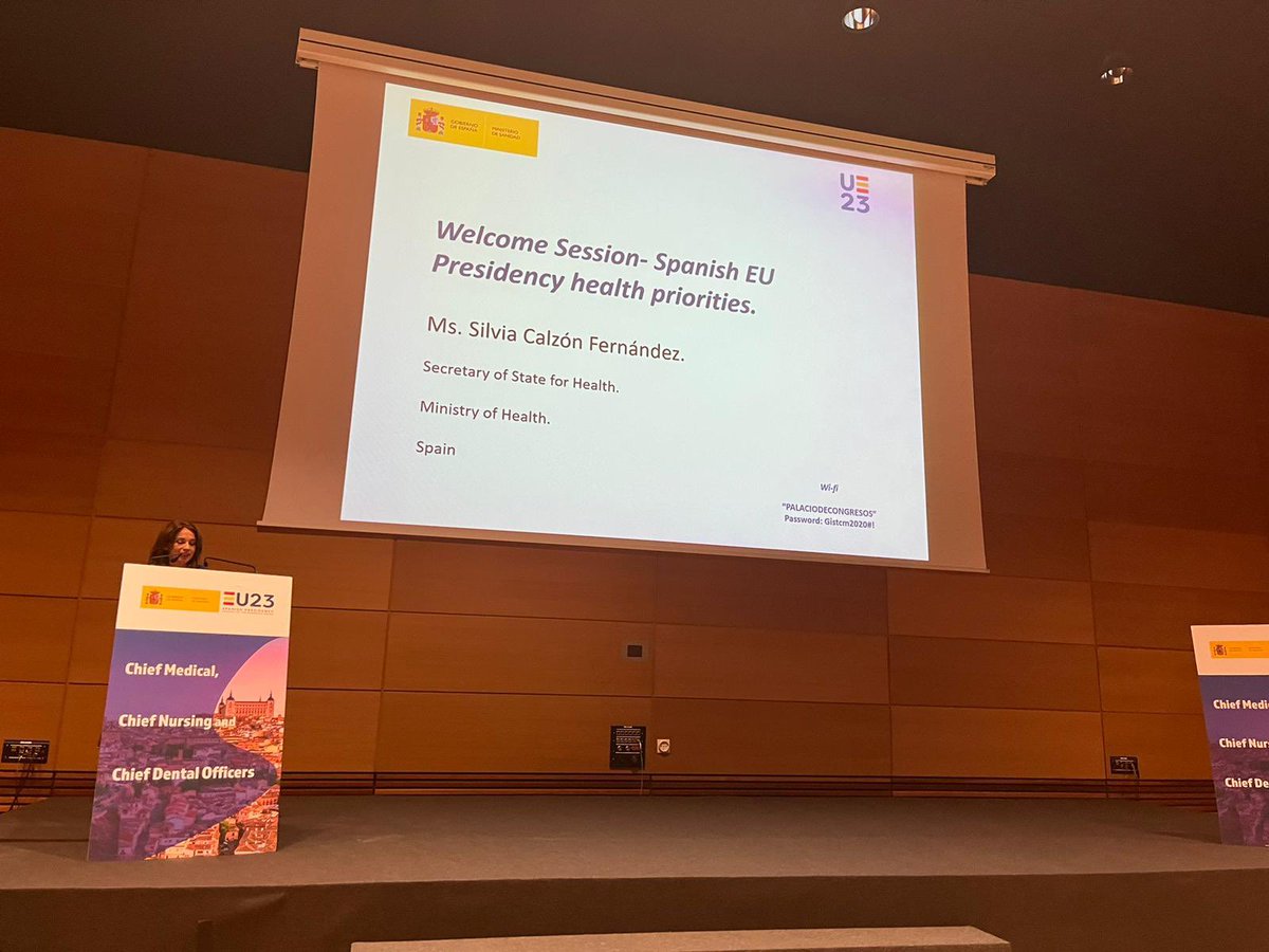 ZulemaAltam's tweet photo. Hoy y mañana se celebra por la #EU2023ES la reunión de @sanidadgob “Chief Medical, Nursing and Dental Officers” en Toledo. 

Enhorabuena por una agenda interesantísima y una organización excelente. Seguimos!!

#SpainCMOCNOCDO https://t.co/Xi0piQOzz3