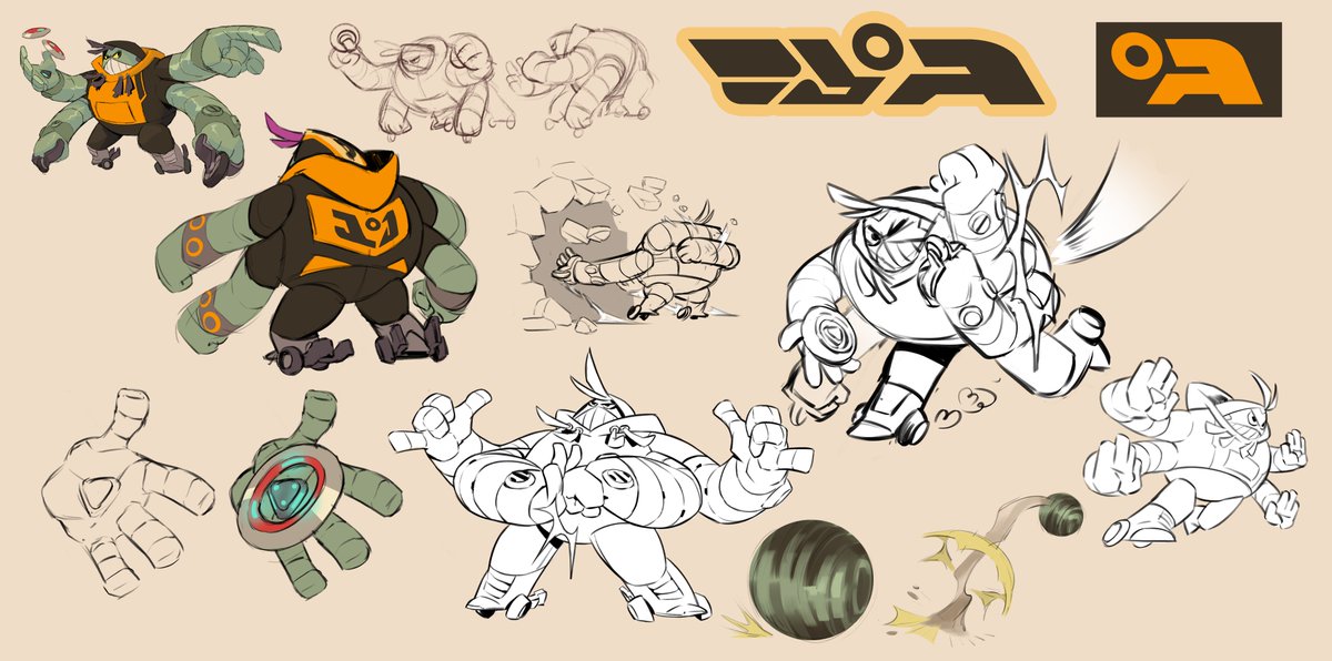 Boulder is ready to keep others away from you when holding the blades. Now with 100% more smashing!
#characterdesign #gameart