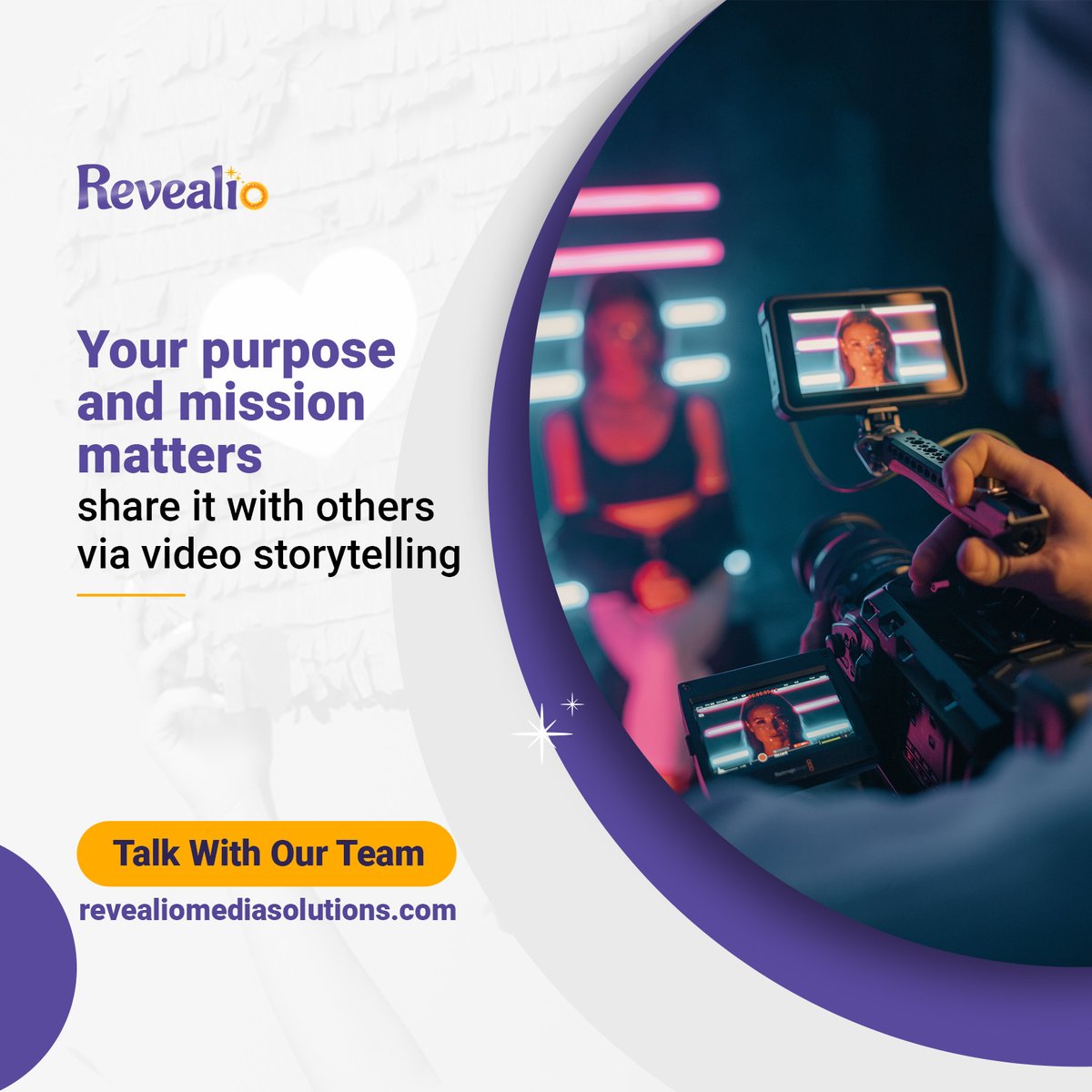 Your purpose matters and our team knows it! Let it shine!

Follow us to know more!

#video #story #videostorytelling #smallbusinessvideo #nonprofitvideo #purposedriven #innovativestorytelling #revealio #uniquebusiness #storytelling #shortvideo