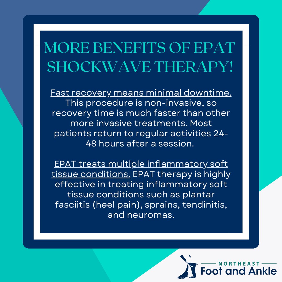 Looking for a non-invasive treatment that gets you back on your feet fast? Book with us today!
.
.
.
#EPATtherapy #shockwavetherapy #noninvasivetreatment #paintreatment #chronicpain #painmanagement #softtissuerepair #inflamation #podiatry #bestpodiatrists #NewHampshirepodiatrist