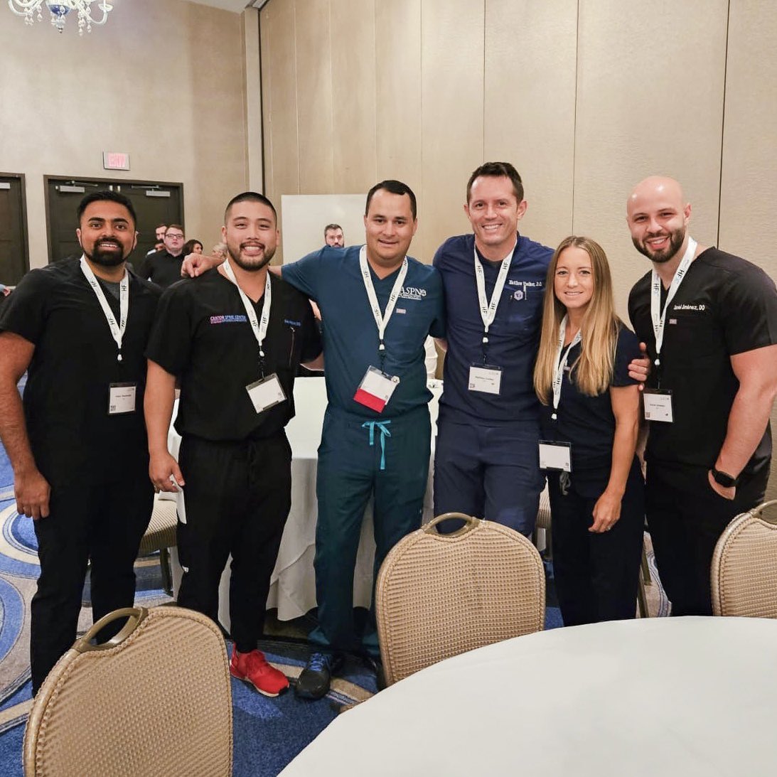 Drgsportsspine's tweet photo. Kicking off #ASPN2023 with a fellow's demo lab moderating the Q&A, & demonstrating the restorative neurostimulation for chronic low back pain. We're ready for an exciting, informative weekend!
#PainRelief #Neurostimulation #BackPain #DemoLab #ASPNConference https://t.co/8ALX02xNB4
