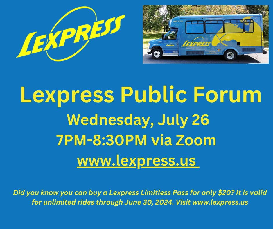 LexpressBus's tweet photo. Please join the Ad Hoc Transportation Advisory Committee to provide feedback about Lexpress Bus service and your transportation needs. @TownOfLexMA https://t.co/5g2bdB0VK7