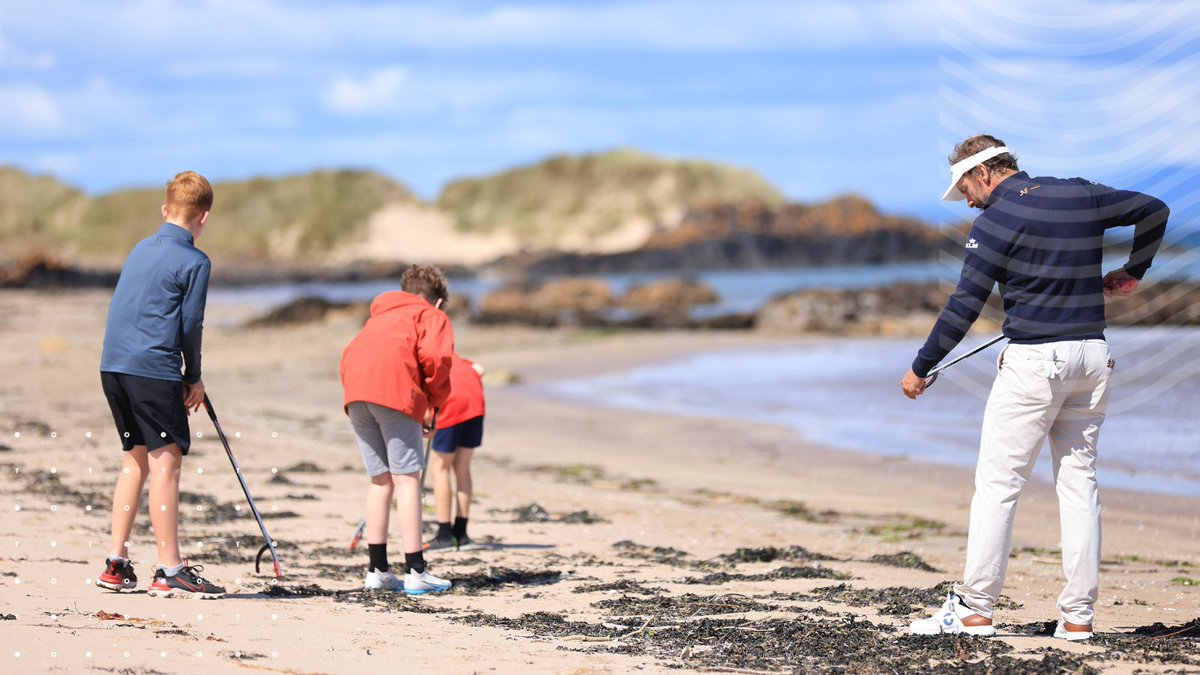 Together with @mcs_uk, @sgfgolf, @seacentre & 50 children, we hit the beach yesterday for a day of research & education. @stevieggolf, @joostluiten, Dan Bradbury & our brand ambassador @incigolf joined in with the activities too! #oceantee #thisisgolf #sustainabilityseries