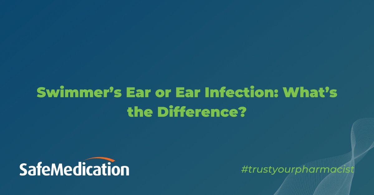 ASHP on Twitter "Swimmer’s ear and ear infections both cause pain in