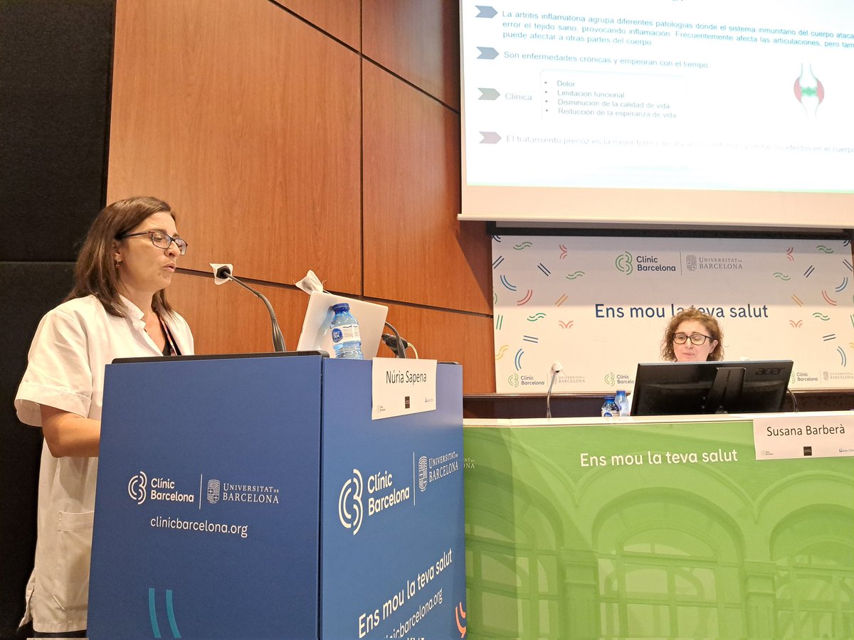 Inf_ICEMEQ's tweet photo. Avui la nostra companya Susana Barberà ha moderat la segona taula de "Fer de la assistència basada en valor una realitat"al Summer School del @hospitalclinic on la @ForteaNuria ha presentat la seva experiència sobre la participació dels pacients als processos d'artritis. 👏👏👏 https://t.co/Q28GNcd8Ck
