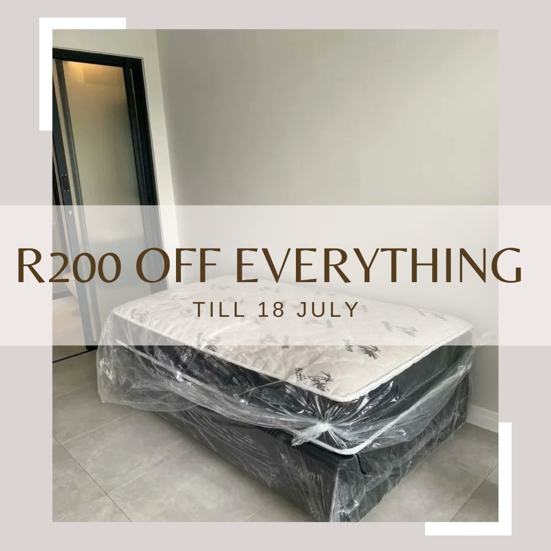 YasemziniSA's tweet photo. R200 of every bed and mattress price till #MandelaDay Check F1 and F2.

Same day delivery Gauteng
Pay upon delivery
WhatsApp: 069 137 5472

#MaskSingerSA Thabo Bester #Amakhosi4Life #Mnike Burger King Wimpy Gucci #RHOC #PodcastAndChill Sundowns Emtee Mayweather Maseko Oprah https://t.co/wXCKiMaU79