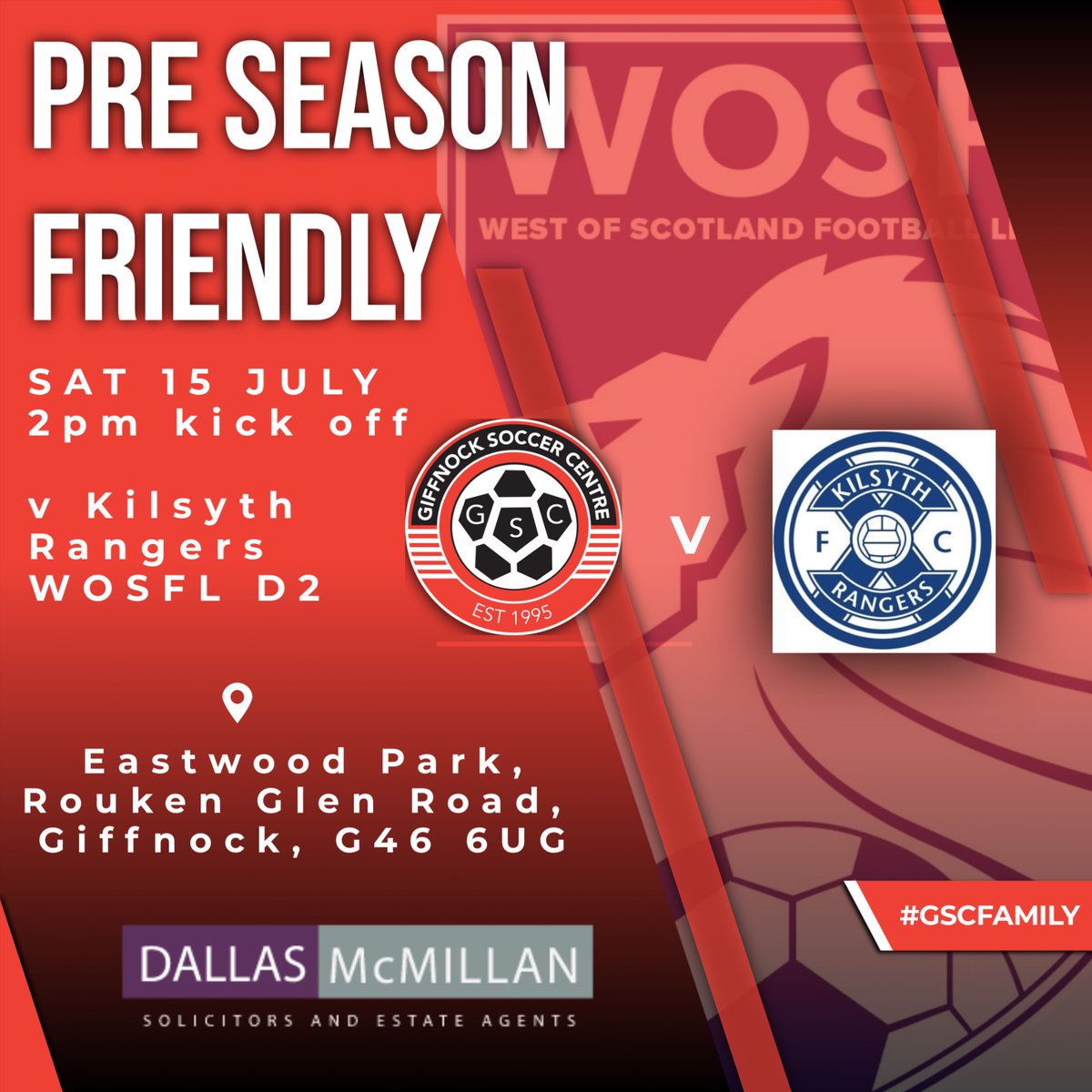 GiffnockWOSFL's tweet photo. Another great pre season friendly to look forward to this Saturday against @KilsythRangers.  Once again, it would be great to get a few of the Giffnock family (and the Ultras?!) along on the day to support. https://t.co/Dh2Aqf9kqL