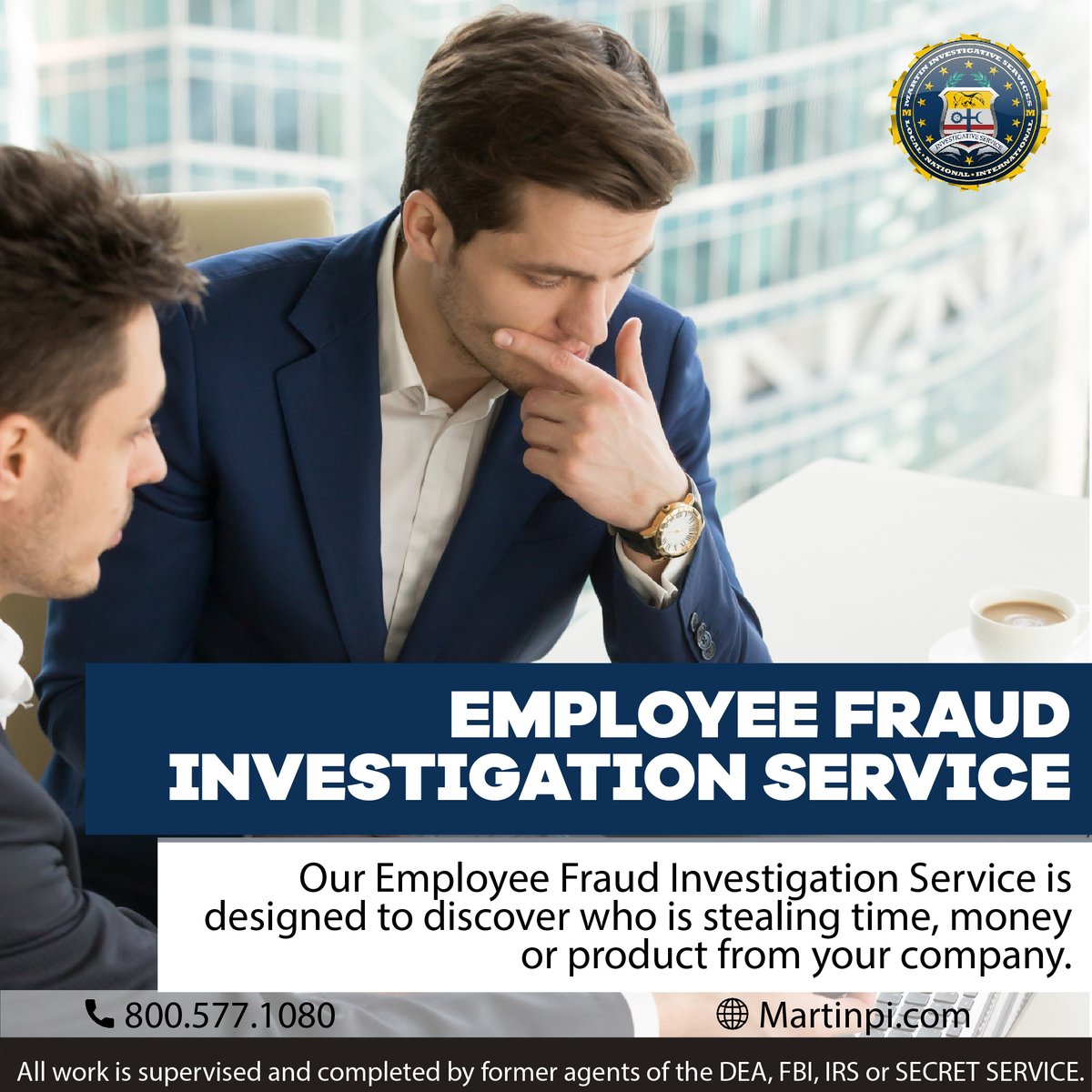Employee fraud can have severe consequences for businesses, including financial loss, damaged reputation, and compromised security. Our Employee Fraud Investigation Service is designed to discover who is stealing time, money, or product from your company.📚🔍💰 

#USA   #Thursday