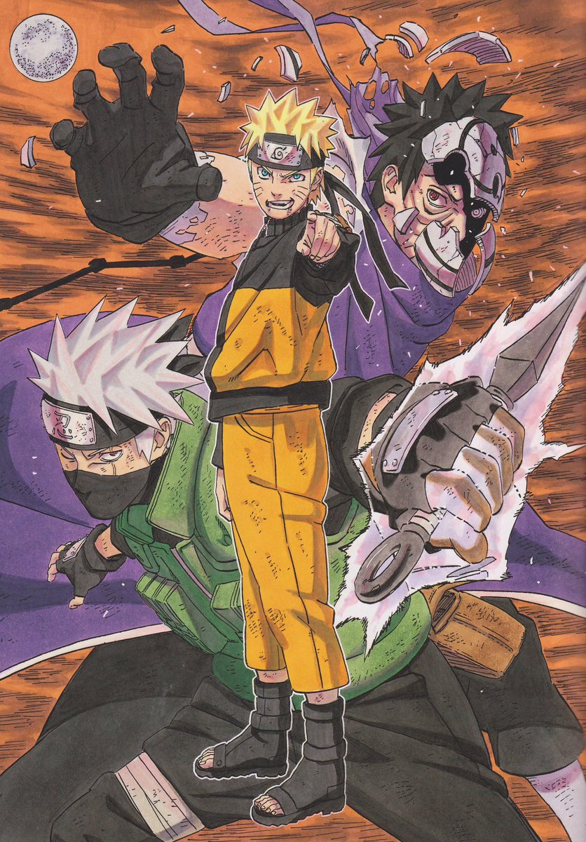 dailyhokage's tweet photo. The best Naruto cover according to Kishimoto https://t.co/VlaKOBqinH