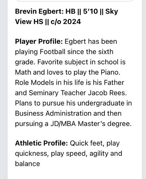 BrevinEgbert's tweet photo. Big thanks to @PrepRedzoneUT and @LawrenceSanft for the write up!! Stoked for the season! https://t.co/pwTTHIm5iy
