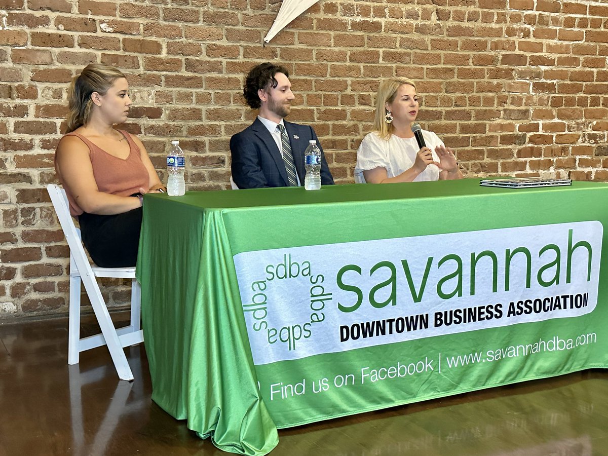 Our Event Manager, Marissa Guarneiri, spoke at the Savannah Downtown Business Association Monthly Luncheon today! For more information on how you can get your business or organization involved with our owned events please email Marissa at mguarneiri@SavannahSportsCouncil.com.