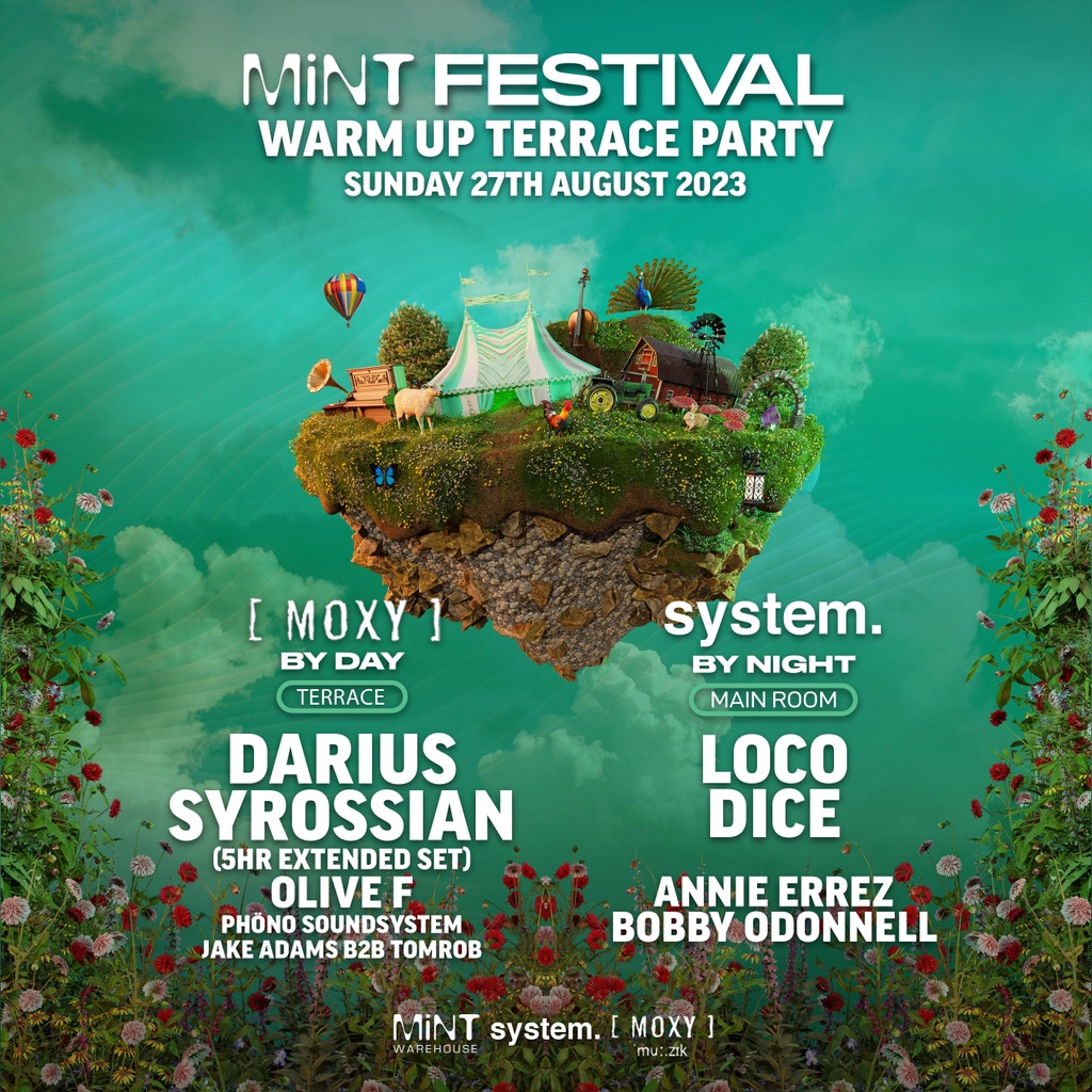 Mint_Festival's tweet photo. Mint Festival Warm-Up Party with Darius Syrossian, Loco Dice and much more! 

every ticket purchased will receive discount on Mint Fest tickets! https://t.co/JMRWG7QAzf