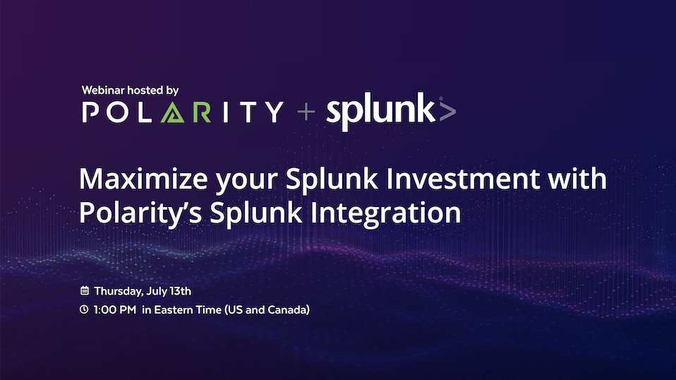 Less than an hour to go before our short webinar on how to Maximize your <a href="/splunk/">Splunk</a> Investment with Polarity’s #Splunk Integration. Register now to brush up on your Polarity-Splunk knowledge prior to next week's #splunkconf23 hubs.ly/Q01XFmwY0
#cybersecurity #infosec