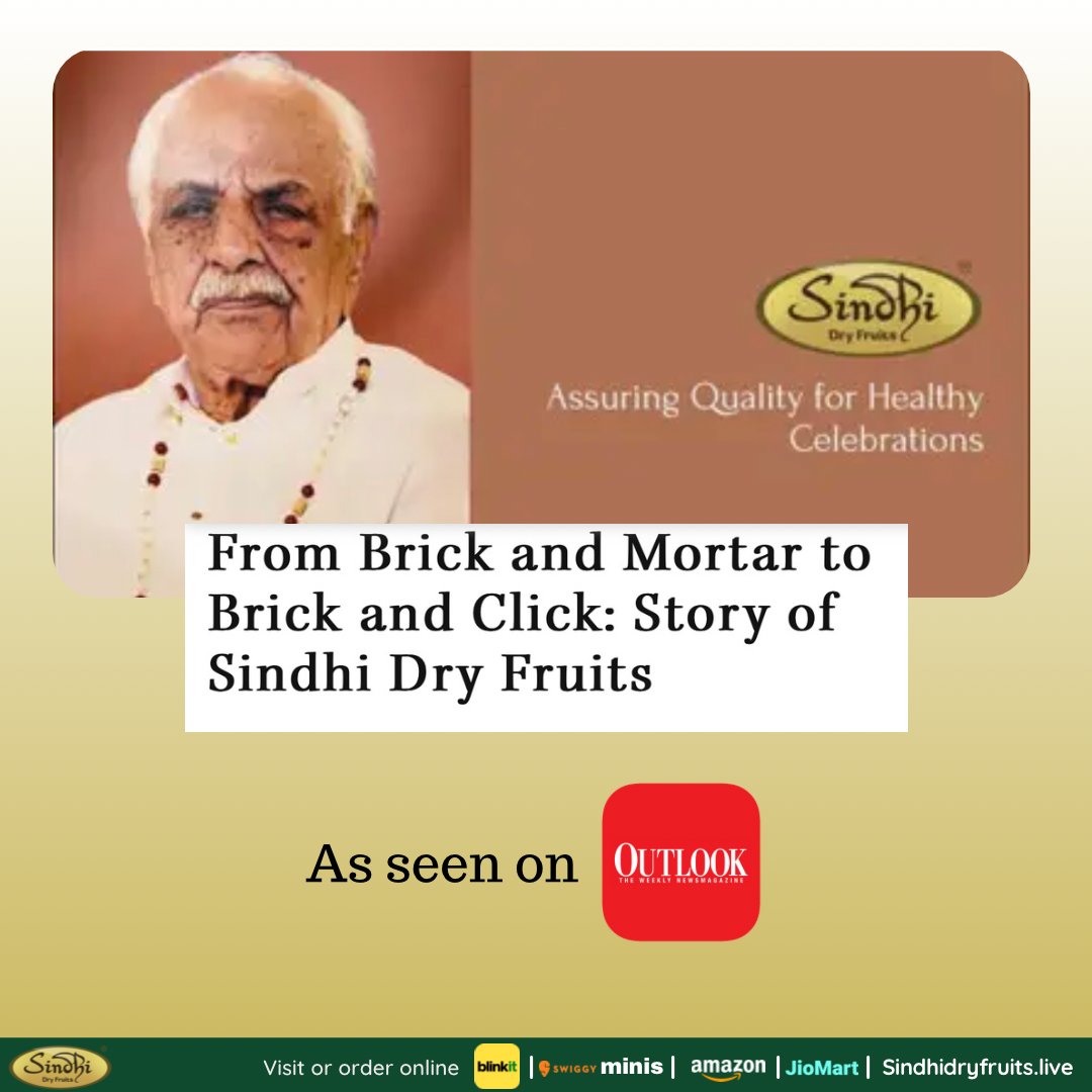 sindhidryfruits's tweet photo. Read what Outlook India has to say about us:
https://t.co/5ijsIfAzaU

#OutlookIndia #SindhiDryfruits https://t.co/krm6PB92Ff
