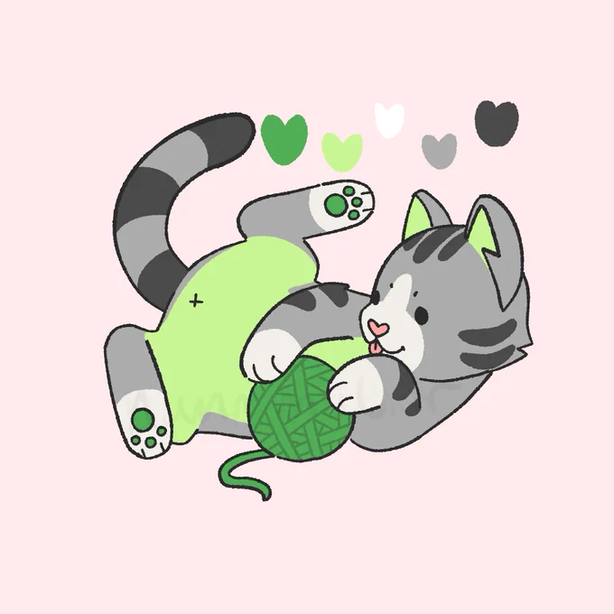 say hi to matcha! matcha is a playful tabby kitty who's always carting around a toy! they love toys that they can unravel and destroy - like a ball of yarn - but despite their cravings for destruction, they're still one of the sweetest kitties around and love to be with friends! 