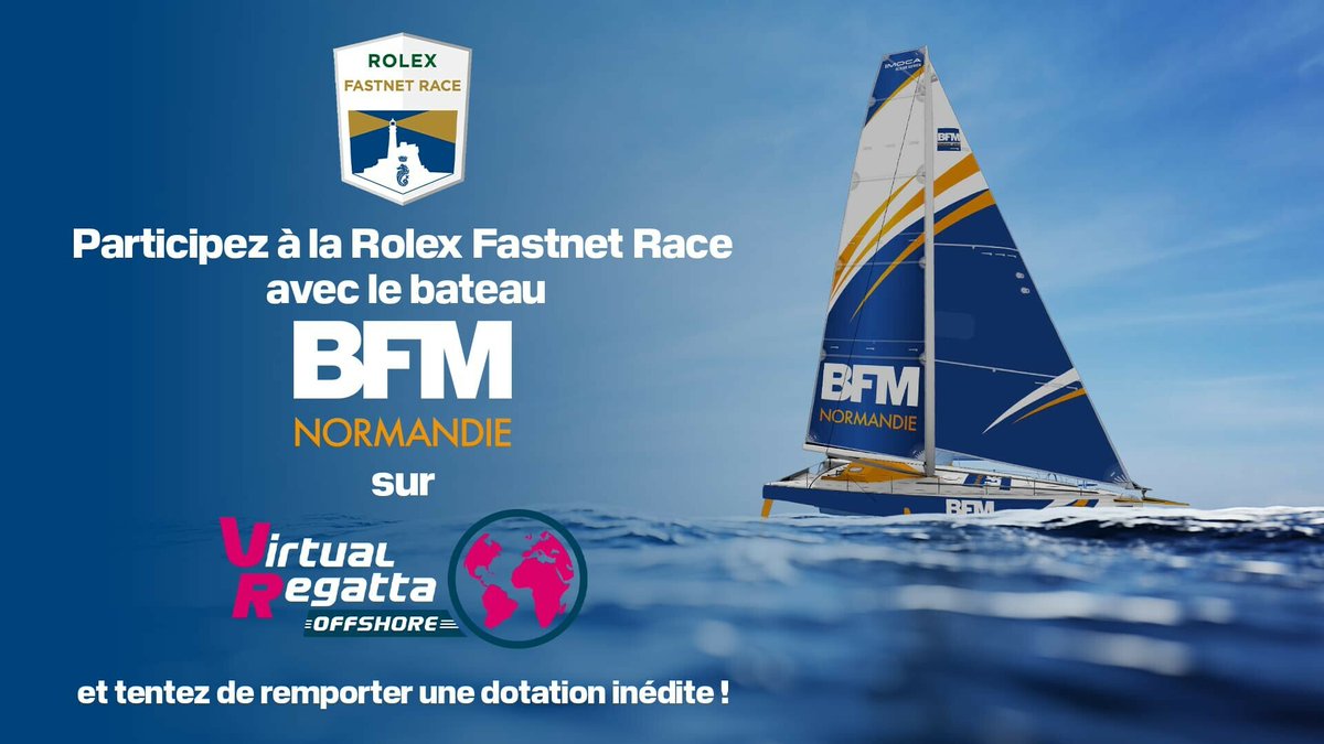 BFM_Normandie's tweet photo. BFM Normandie sur Virtual Regatta ⛵

👋 Rejoignez le classement BFM Normandie et tentez de remporter des dotations exceptionnelles

👉 https://t.co/nUCoVRBimD https://t.co/C2NKb8revk