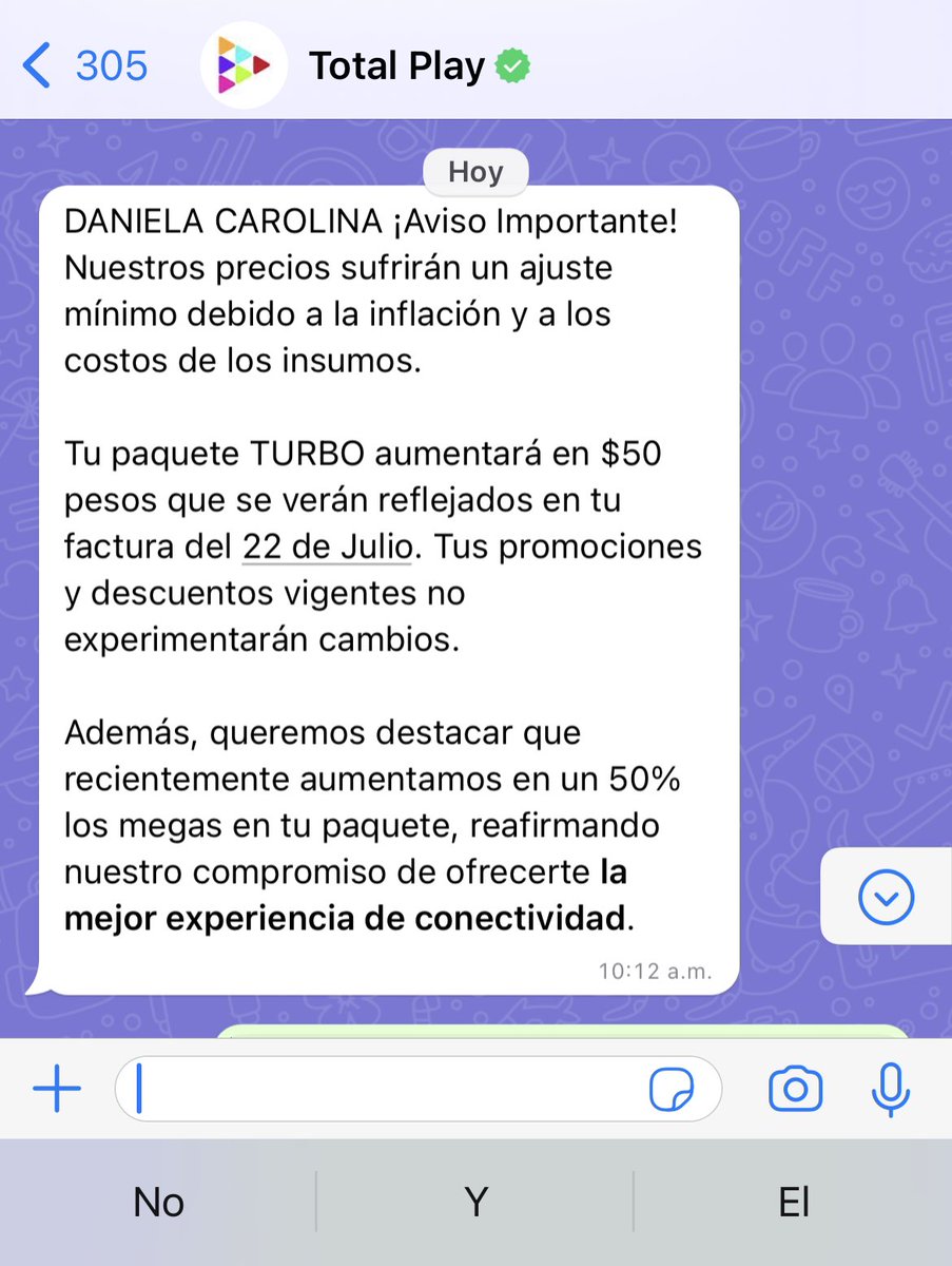 DanielaCGB's tweet photo. @totalplaymx aumento de precio y el internet no llega, falla diario y todavía mencionan mas megas cuando no llegan ni los contratados 🤐 sin comentarios https://t.co/huatAg17vO
