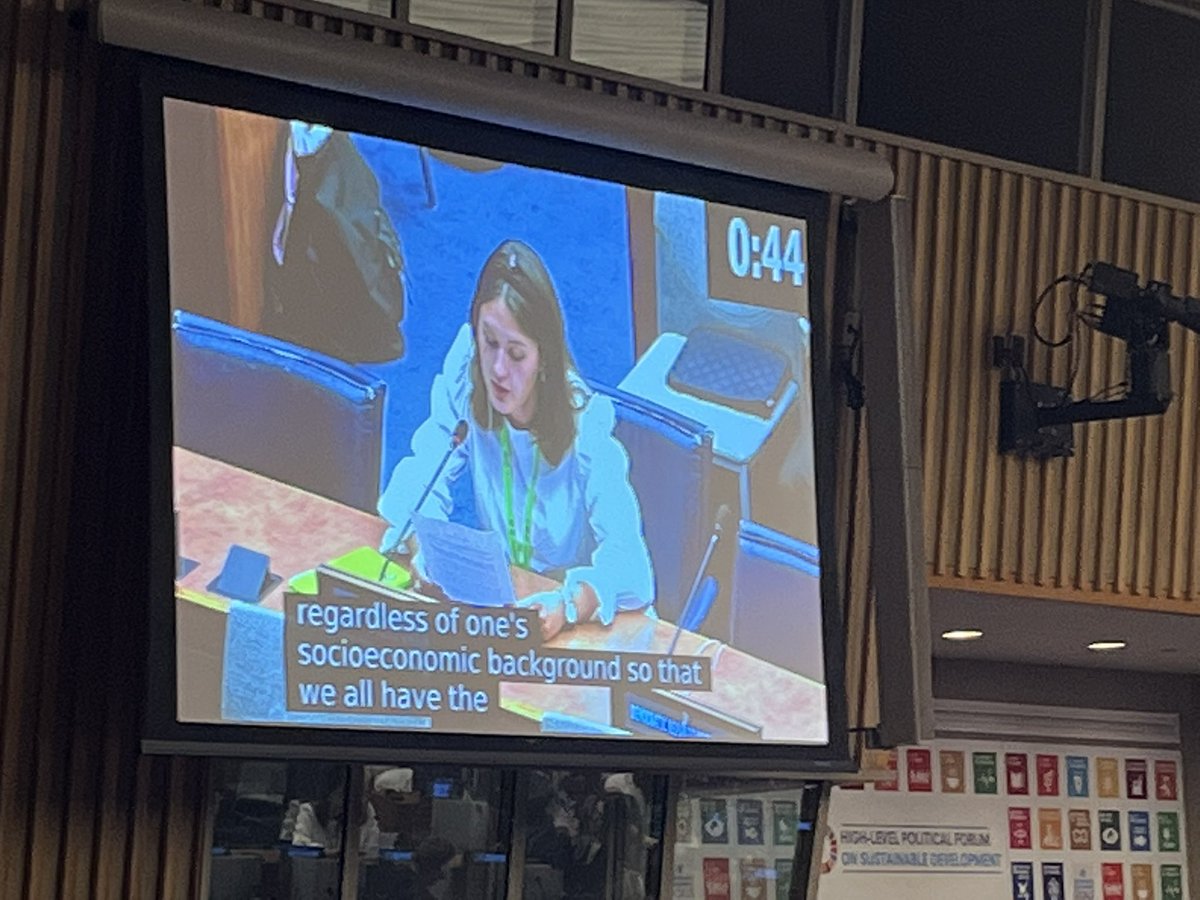Youth delegate to #HLPF of @Denmark_UN stressing that sustainable cities equals universal accessibility & community participation. #SDG11 @IDA_CRPD_Forum @UNDESA