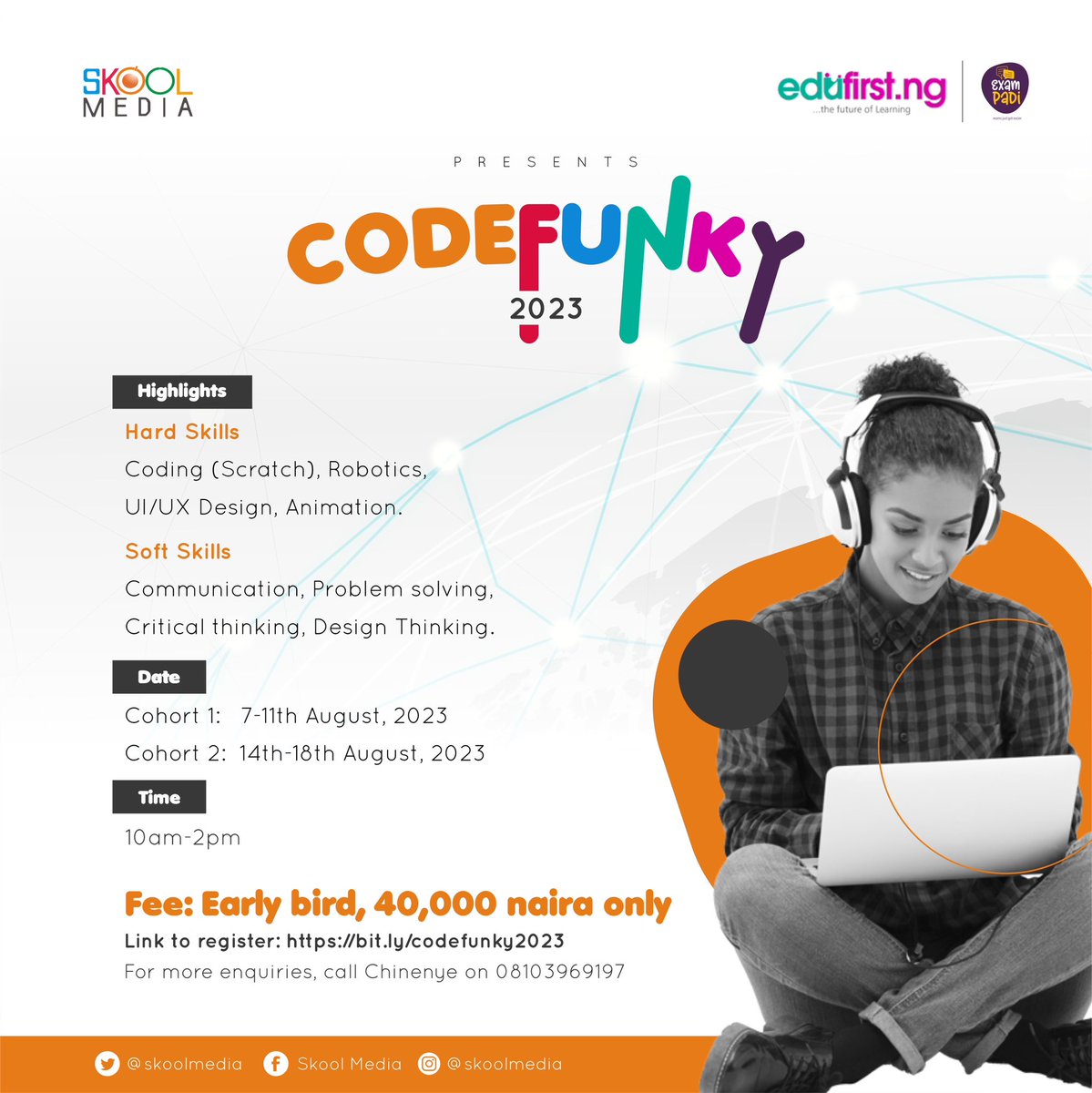 SkoolMedia's tweet photo. in the 21st century to enable them thrive in the global world.

Register your child(ren) by clicking on this link: https://t.co/mL5TttFzql

Our curriculum covers a wide range of hard and soft technical skills to inspire your child(ren) to be exceptional….. https://t.co/TD6ptIVy1T