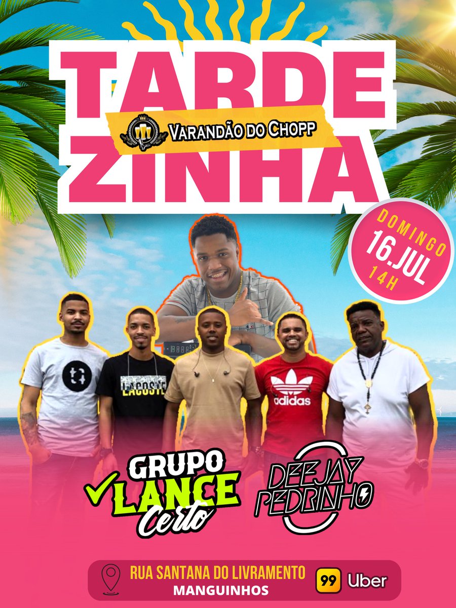 LanceCerto_'s tweet photo. Domingo tem a nossa tardezinha no @varandaodochopp e nos intervalos @dejotapedrinho tocando todos os ritmos! 🎶🔥🚀🍻 https://t.co/vRCS2UVSf4