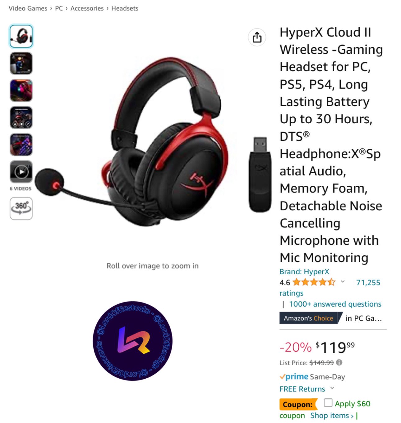 Lord Of Savings • Deals, Discounts, & More on Twitter "🎧 HyperX Cloud