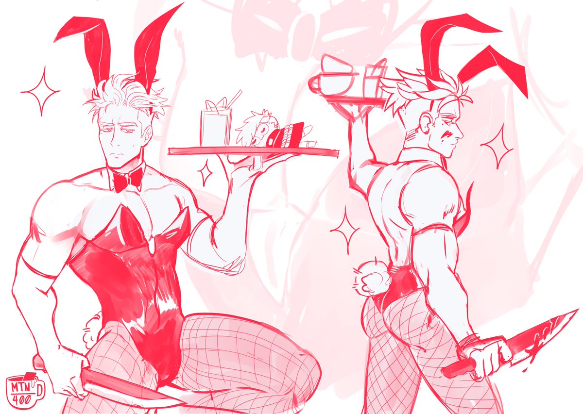 🔞ꙅbɒɒM 20k in debt to Wolfwood on Twitter "Bunny Knives for S3rain! Knives trade! 🥳👯‍♂️