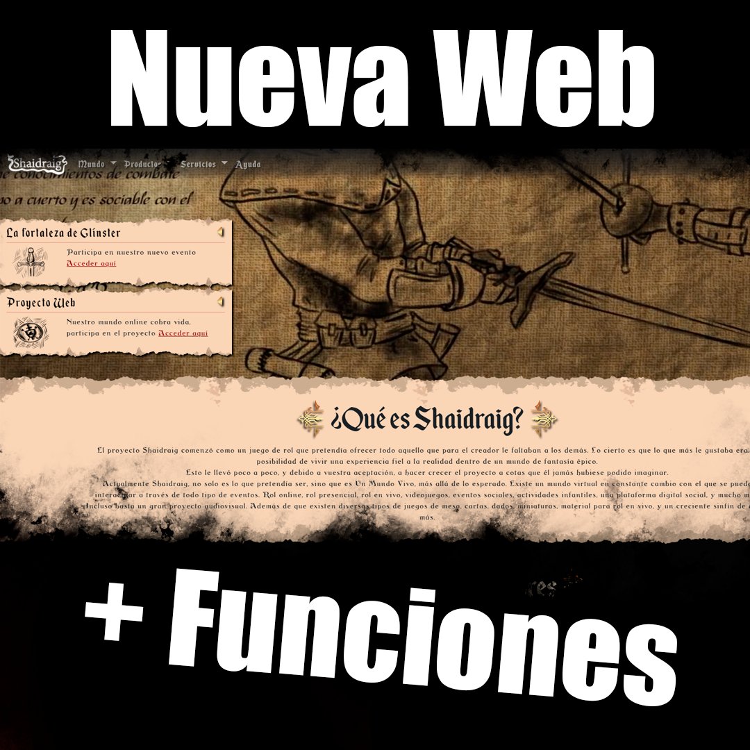 Shaidraig's tweet photo. Hemos estado algo ausentes en las redes, por varios motivos logísticos, y sobre todo porque estábamos trabajando para por fin subir nuestra plataforma online
En nuestra web ya podéis disfrutar de ella, como un diseño mucho más trabajado y con multitud nuevas funcionalidades. https://t.co/2cpLWIhsm4
