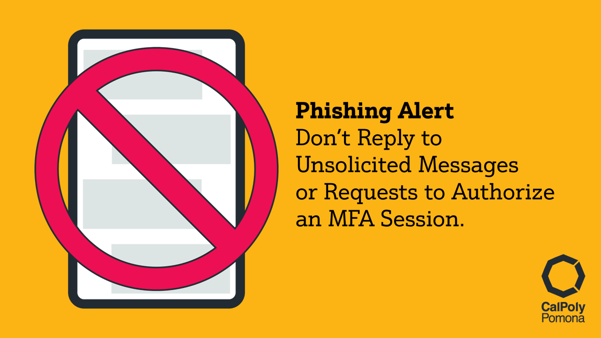 cppIT's tweet image. Phishing scams often impersonate people and organizations you trust. Be cautious of fraudulent emails or other messages requesting information and immediate action.
Tips for protecting yourself against phishing and fraud are available at cpp.service-now.com/ehelp?id=kb_ar…
