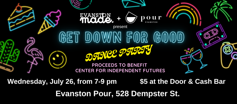 Make sure to mark your calendars for this fun summer dance party! We can't wait to see you there! Thanks to @EvanstonMade &amp; <a href="/Pour_Evanston/">Pour Evanston</a> for making this happen.