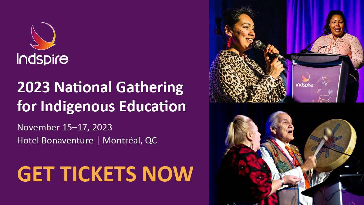 Indspire's tweet photo. 📣 #Bignews about the biggest event in our fall calendar: the #NationalGathering registration is now open! 🤩

Join us in Montreal, QC from November 15-17 for all the top-quality content you’ve come to expect from us in English &amp; French.

Register now! 👇
https://t.co/uqTJwXVvj8 https://t.co/bnGE3eDbJ3