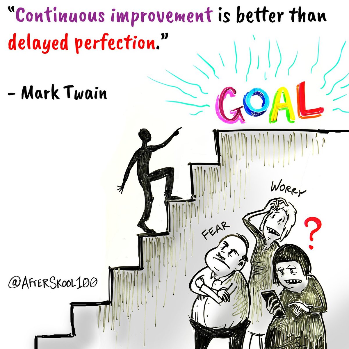 AfterSkool101's tweet photo. Focus on progress, not perfection. ⁠
⁠
#marktwain #afterskool https://t.co/cVIqtTn2vR