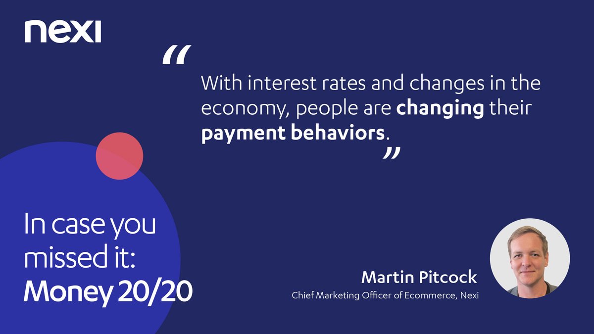 nexigroup's tweet photo. Curious to know what we learned about consumer payment behaviors in 2022? At the @fintechf salon, our Martin Pitcock, Chief Marketing Officer of Ecommerce, discussed his observations from last year’s consumer data at @money2020 

Watch the full interview https://t.co/d13PVVwFKk https://t.co/0bSyfGFMRn