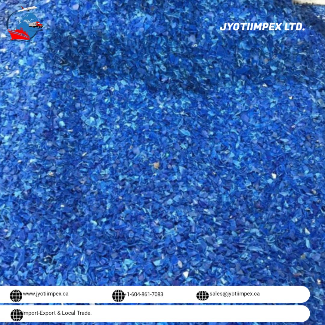 We are exporter of HDPE BLUE DRUM REGRIND. #jyotiimpexltd #HDPE #india #canada #polypropylene #flimgrade #export #vancouver #granules #pprolls #bluedrum #scrap #plasticwaste #plastic #milkbottle #regrind #usa    #mundra #LDPE #recycling #UBCcans #200ltrdrum #regrind