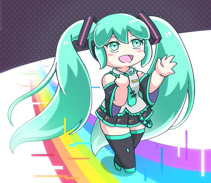 初音ミク何年経っても照麦さんの中では「ボカロといえばミクさん、ミクさんといえば電子の歌姫」。様々な衣装を着こなすが、ビジュに関しては未だにリリース当初の衣装が全世界のミクさん中最強だと思っている。 