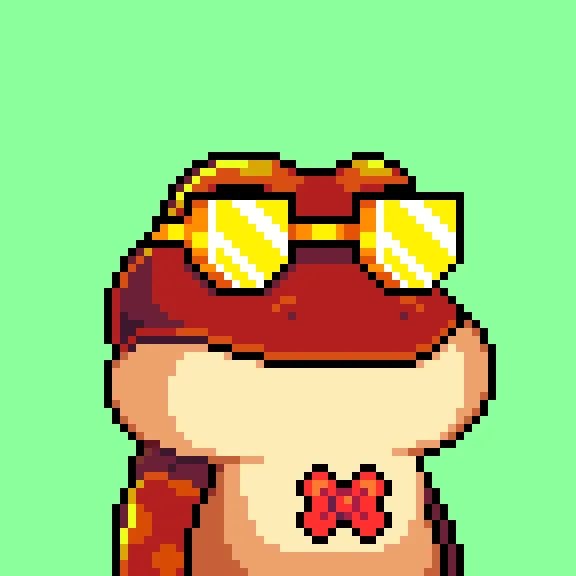 TheReal_Gizmo1's tweet photo. Another dope custom done by @Pep_thang of my @BitcoinFrogs 🙌 https://t.co/cVt0CENxf4