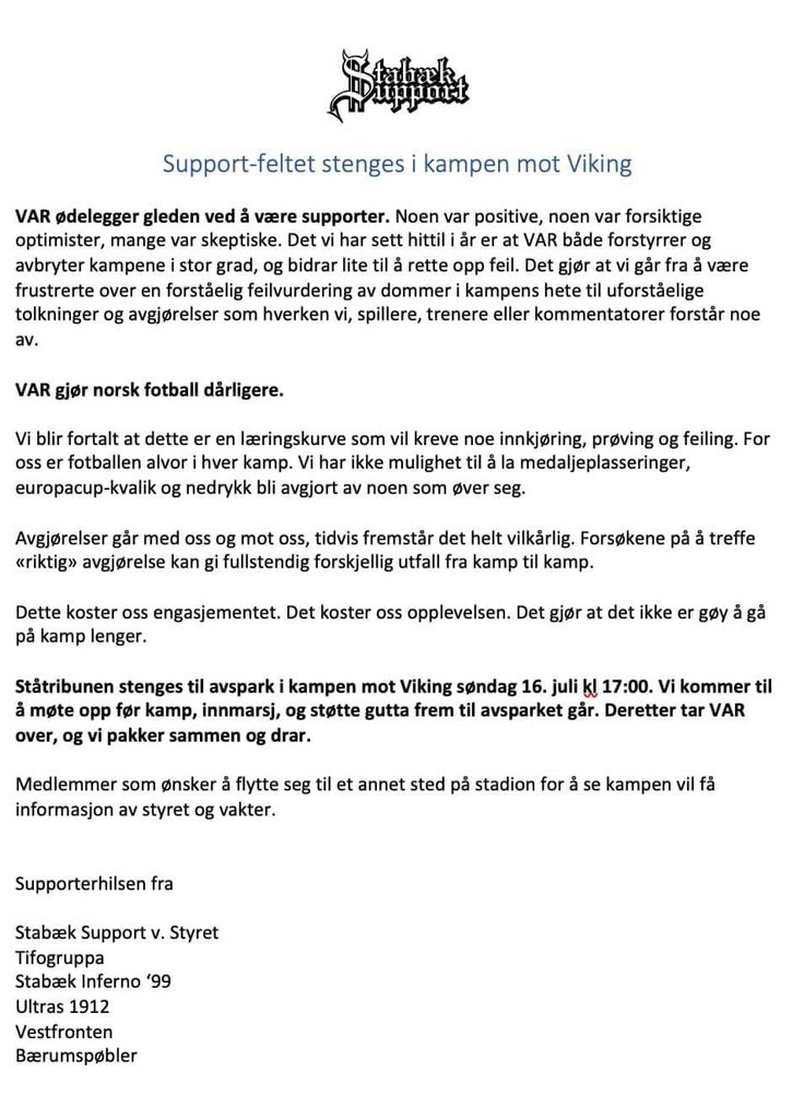 Stabæk Support tweet media