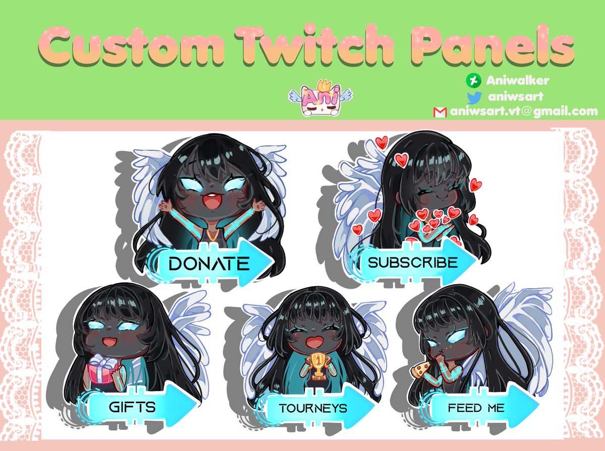 aniwsart's tweet image. New panel work is ready! It&apos;s an adorable futuristic angel. What do you think? #TwitchPanels #PanelDesign #TwitchGraphics #StreamerPanels #TwitchOverlay #PanelArt #TwitchStreamDesign #TwitchSetup #StreamGraphics #TwitchCommunity