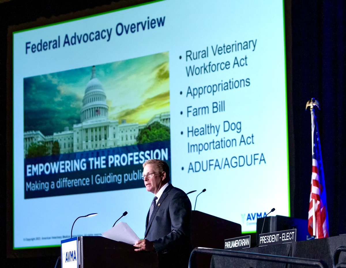 Leading up to #AVMA23, Dr. Kent McClure, Associate Executive Vice President and Chief Advocacy Officer, presented to the AVMA’s House of Delegates about the latest advocacy efforts on behalf of the profession and the importance of getting involved: avmacan.avma.org