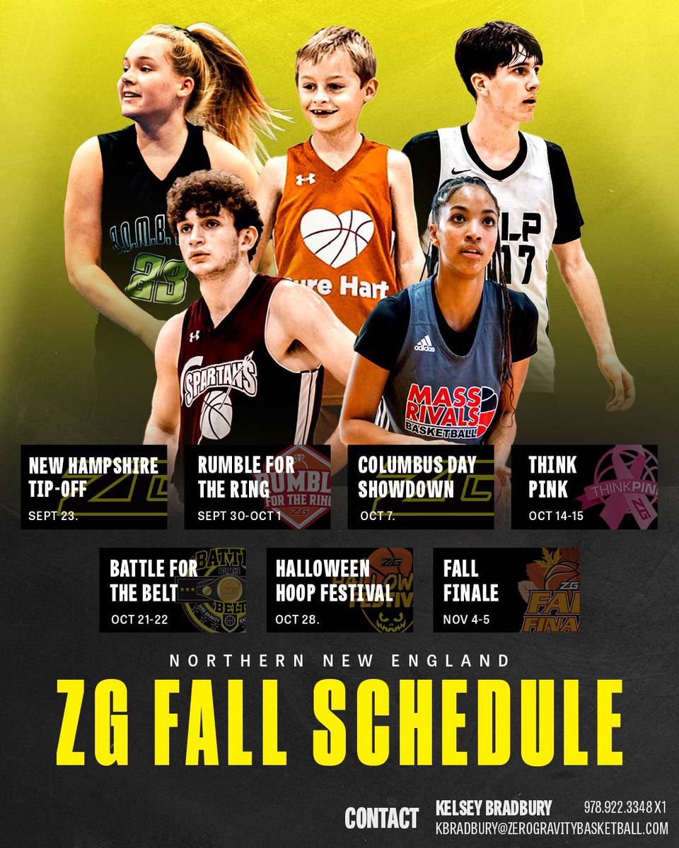 Fall schedules have dropped ⬇️

Don’t miss out on your favorite SNE &amp; NNE events all starting: 

🗓️September 16th/17th

#PathToTheBelt | <a href="/ZeroGravityBB/">Zero Gravity Basketball</a>