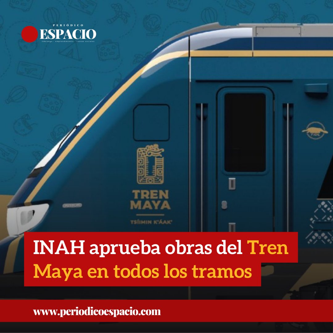 EspacioNoticias's tweet photo. 🚂🌴 ¡Buena noticia! El INAH da su "visto bueno" a las obras del Tren Maya en todos los tramos. ¡El sueño se hace realidad! 🎉✅

https://t.co/L8qkTpGNQL https://t.co/FiMGKOUQVn