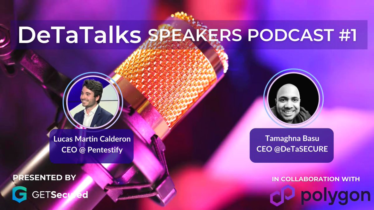 DeTaSECURE's tweet photo. ✨Join us for a DeTaTalks series with the collaboration of @0xPolygon
Our 1st speaker is @lmc_security from https://t.co/BZiJDDiPvF and our host is @mnkbuddh from @GetsecuredAI
👀Watch now: https://t.co/YsS9oiVV0b
#DeFiSecuritySummit #DeTaTalks #Polygon #GetSECURED #DetaSECURE https://t.co/Ssilw40Aoq