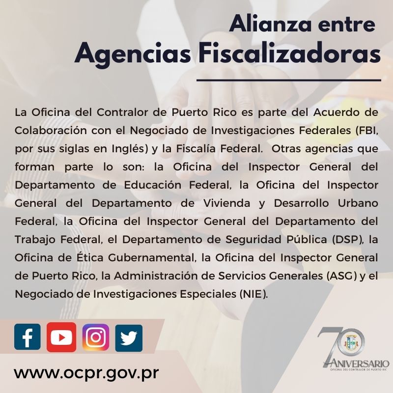 ocpronline's tweet photo. Alianzas entre Agencias Fiscalizadoras
Si usted tiene conocimiento de un acto de corrupción, denúncielo.
#OCPRInforma #AgenciasFiscalizadoras #Queréllese #FiscalizaciónFondosPúblicos https://t.co/yjgB973ZRR