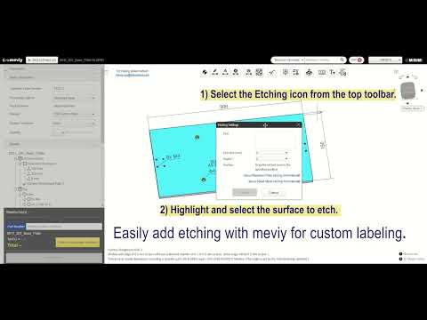 meviyusa's tweet image. Easily add etching to your components with #meviy.  Etching is ideal for custom parts to reduce loss and improve overall project organization. See how quick it is to set up etching in #meviy, watch video: youtu.be/otsk1yvtRDI. #customparts, #etching