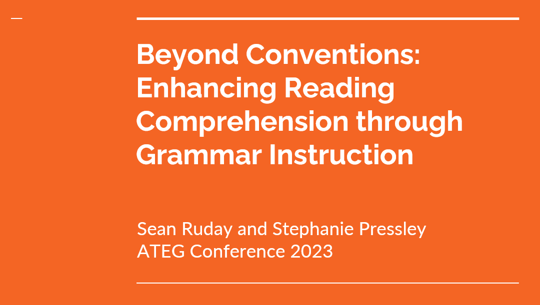 Excited to co-present this session with Stephanie Pressley (<a href="/stephpressley11/">Stephanie Pressley</a>) at the <a href="/ATEG_Grammar/">ATEG</a> Conference tomorrow! <a href="/ncte/">National Council of Teachers of English (NCTE)</a> <a href="/VSLAToday/">Virginia State Literacy Association</a>