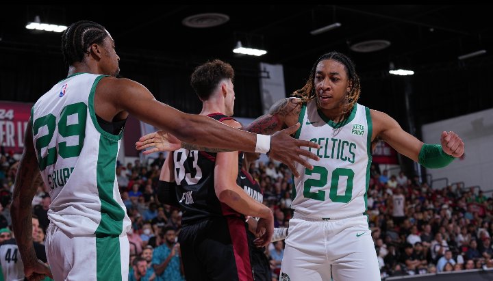 Jay Scrubb through the first 3 games of Summer League 16.7 PPG 3.0 RPG 1.7 APG 1.3 SPG 51% FG 46% 3PT 22.3 MPG Earning his roster spot☘️