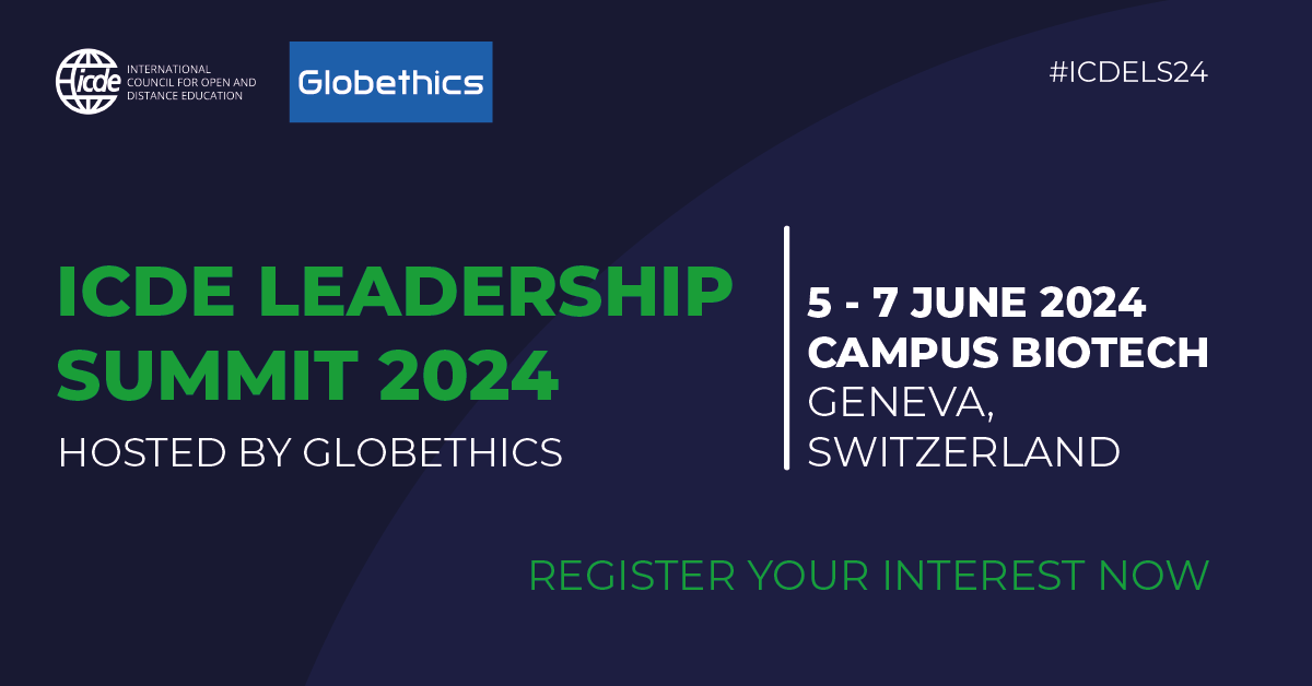 SAVE THE DATE! 📅🤩 

We're delighted to announce that the next ICDE Leadership Summit will be held in Geneva, hosted by <a href="/Globethics/">Globethics</a>.

Mark your calendars for 5-7 June 2024, and join us for an incredible conference!  

✍️ Register your interest now: globethics.net/events/icde-le…