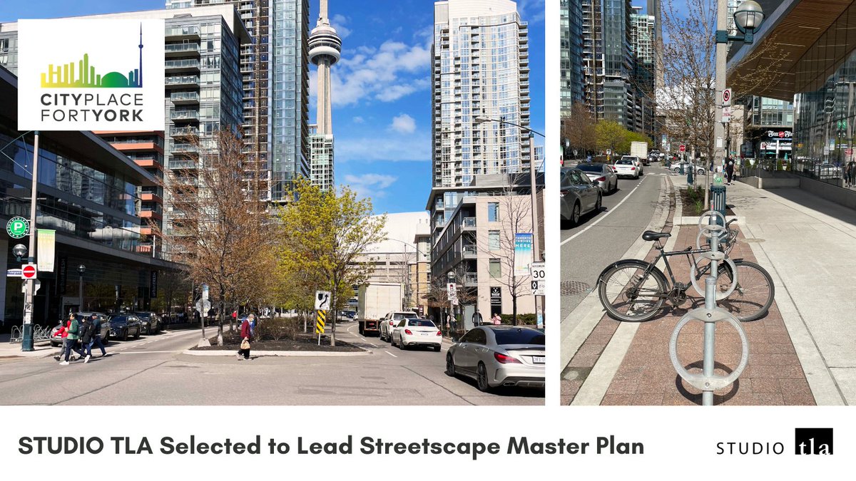 STUDIO tla has been selected by @CPFYBIA to lead a #Streetscape #MasterPlan for one of #Toronto’s newest and thriving neighbourhoods.

We are currently developing a strategy and aesthetic guide for these improvements.

Learn more: studiotla.ca/News/CityPlace…

#publicrealm #design