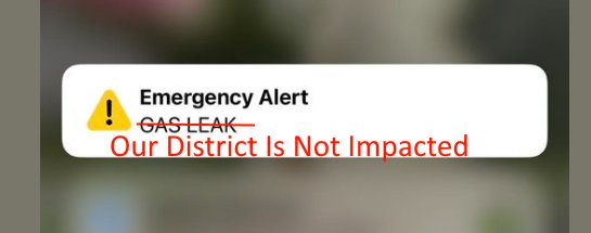 CommunityVFD's tweet image. There is NOT a gas leak impacting our area at this time. There is not a danger to the public and no further actions need to be taken in our area.

A Reverse 911 alert was activated by another agency due to a minor gas leak in the Fulshear area. This does not impact our district.