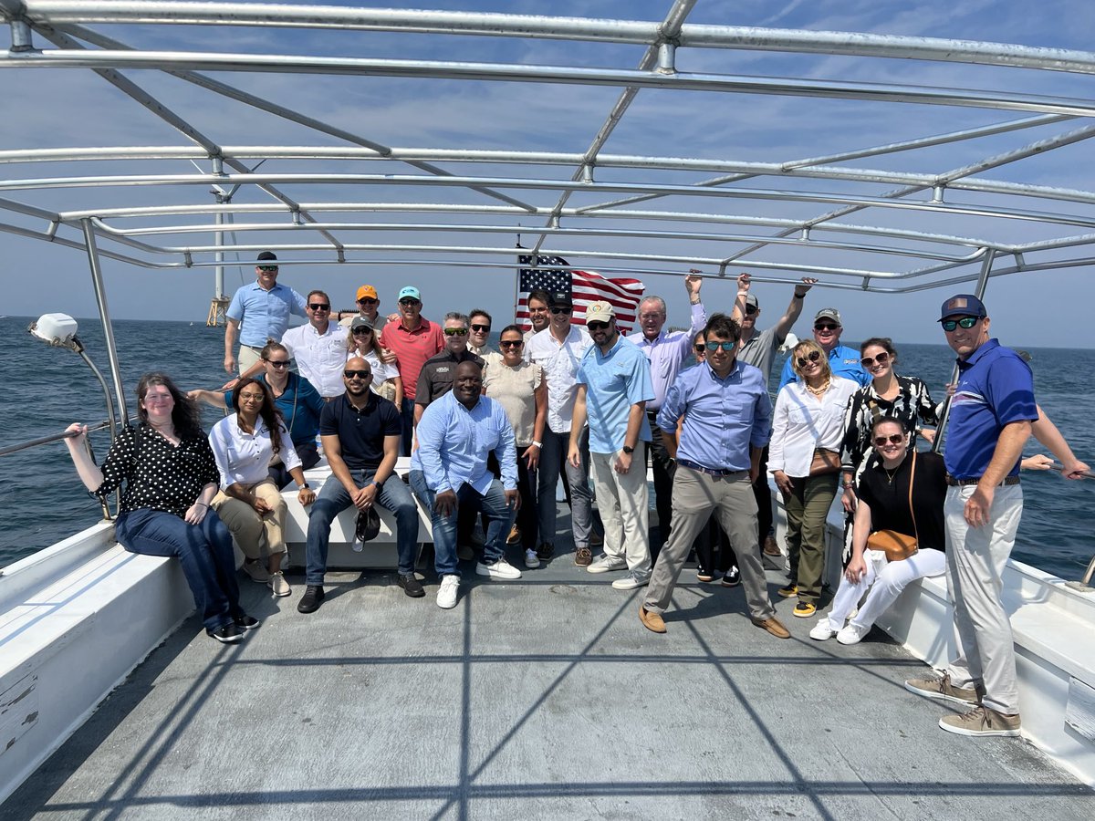 ChrisMeyer_LA's tweet photo. Great to visit Block Island Wind farm to learn about the opportunities for offshore wind in Louisiana ⁦@braf1964⁩ ⁦@CPEX_LA⁩ https://t.co/Vr8qkfOuod