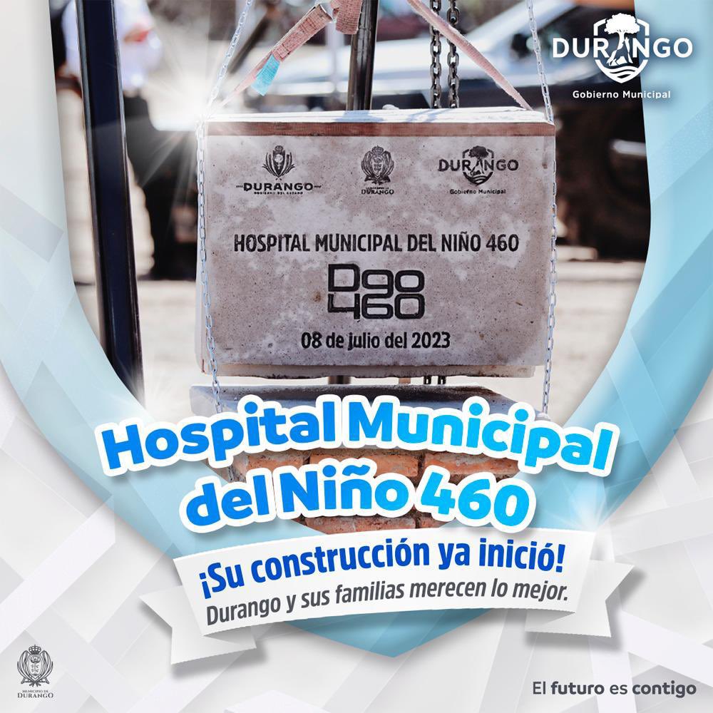 Por lo más valioso que tenemos en casa, nuestra niñez, ya está en construcción el nuevo Hospital Municipal del Niño. 🏥🙌🏼

En Durango, #ElFuturoEsContigo. 🐺🌳🦂